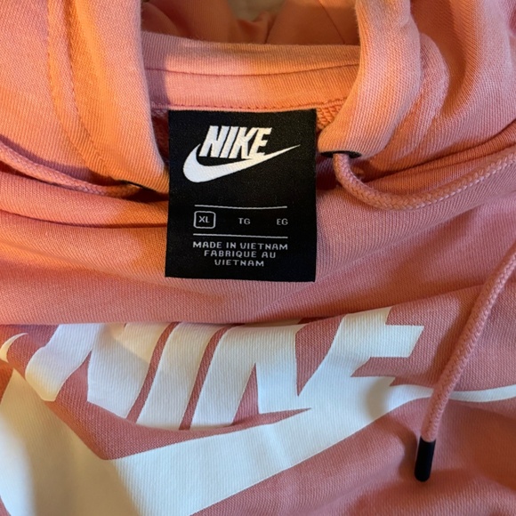 Coral Nike Logo Hoodie Size XL - Picture 3 of 3